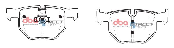 DB1694SS.jpg DBA Street Series Ceramic Rear Brake Pad Set 121.9 x 58.0 x 16.0mm for BMW 5 Series (E60) 520 / BMW 5 Series (E60) 523 & More