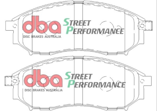 DBA Street Performance Front Brake Pad Set 157.1 x 58.6 x 15.9mm for Infiniti EX30D / Infiniti EX37 & More