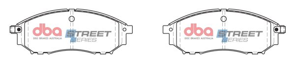 DB1696SS.jpg DBA Street Series Ceramic Front Brake Pad Set 157.1 x 58.3 x 15.9mm for Infiniti EX30D / Infiniti EX37 & More