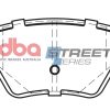 DBA Street Series Ceramic Rear Brake Pad Set 116.0 x 52.0 x 15.6mm for Ford Mondeo Estate (Mk3) / Ford Mondeo Hatchback (Mk3) & More