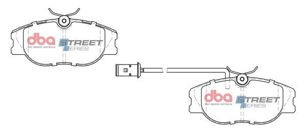 DBA Street Series Ceramic Front Brake Pad Set 129.8 x 58.9 x 18.1mm for Alfa Romeo 155 / Alfa Romeo RZ & More