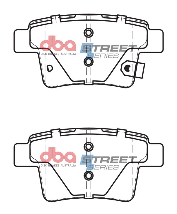 DB1713SS.jpg DBA Street Series Ceramic Rear Brake Pad Set 101.9 x 50.3 x 16.7mm for Ford Mondeo Estate (Mk3) / Ford Mondeo Hatchback (Mk3) & More