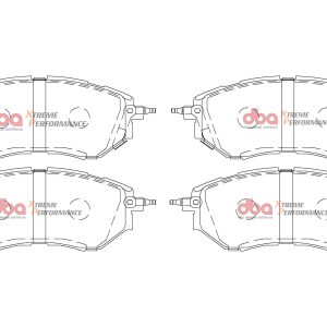 DBA Xtreme Performance Front Brake Pad Set 157 x 63.4 x 17mm for Subaru Forester / Subaru Legacy & More