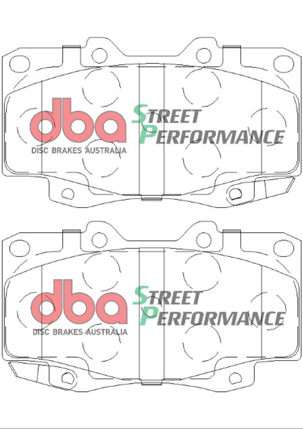 DBA Street Series T2 Slotted Front Disc & Street Performance Pad Kit 297 x 25mm for Toyota Hilux