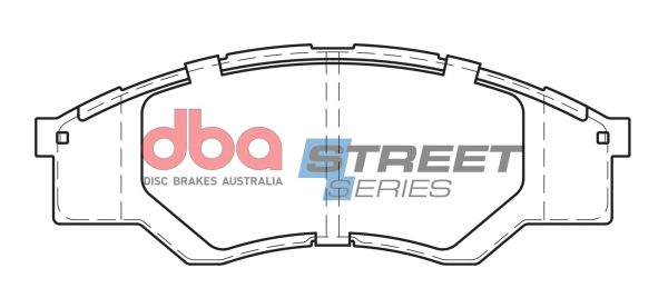 DBA Street Series Ceramic Front Brake Pad Set 140.0 x 51.8 x 15.0mm for Toyota Hilux