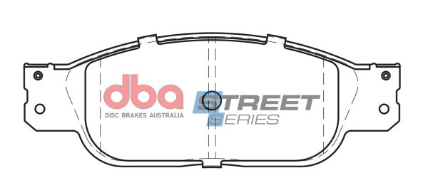 DBA Street Series Ceramic Front Brake Pad Set 163.3 x 58.0 x 16.3mm for Ford Thunderbird / Jaguar S-Type / Lincoln LS