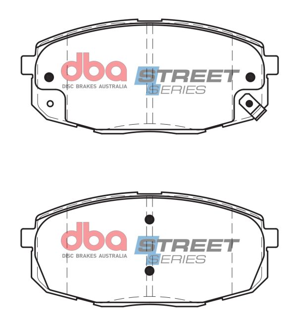 DBA Street Series Ceramic Front Brake Pad Set 130.0 x 58.0 x 16.6mm for Hyundai i-30 FD / Kia Carens & More