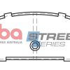 DBA Street Series Ceramic Rear Brake Pad Set 107.6 x 39.5 x 12.5mm for Daihatsu Charade / Mazda 323 & More