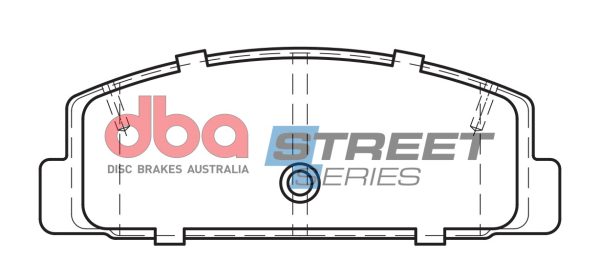 DBA Street Series Ceramic Rear Brake Pad Set 107.6 x 39.5 x 12.5mm for Daihatsu Charade / Mazda 323 & More