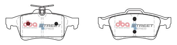 DB1763SS.jpg DBA Street Series Ceramic Rear Brake Pad Set 123.1 x 51.9 x 15.0mm for Cadillac BLS / Citroen C5 & More