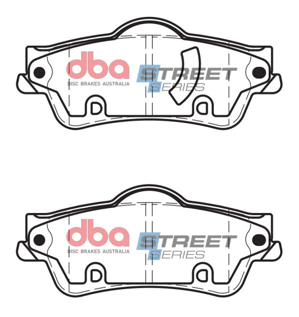 DBA Street Series Ceramic Rear Brake Pad Set 121.1 x 51.0 x 14.9mm for Bitter Vero / Chevrolet (M.East/S.Africa) Caprice & More