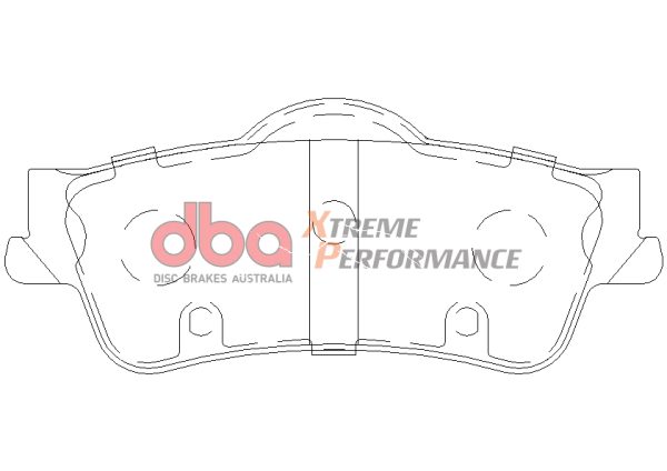 DBA Xtreme Performance Rear Brake Pad Set 121.3 x 51 x 14.8mm for Bitter Vero / Chevrolet (M.East/S.Africa) Caprice & More