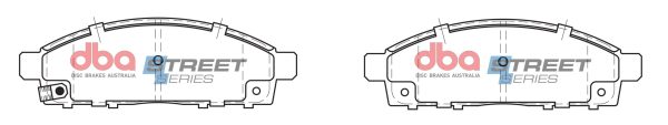 DBA Street Series Ceramic Front Brake Pad Set 155.5 x 51.0 x 15.7mm for Fiat Fullback / Mitsubishi L200