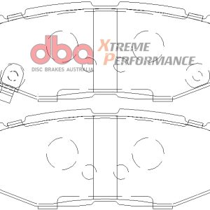 DBA Xtreme Performance Rear Brake Pad Set 110.4 x 40 x 16mm for Subaru BRZ / Subaru Forester & More