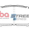 DBA Street Series Ceramic Front Brake Pad Set 146.5 x 56.8 x 17.0mm for Toyota Auris / Toyota Auris ZWE150 & More