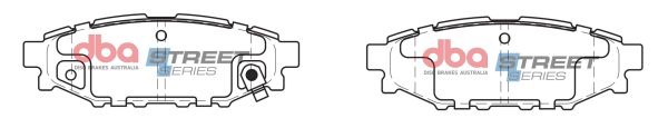 DB1803SS.jpg DBA Street Series Ceramic Rear Brake Pad Set 110.5 x 37.3 x 13.5mm for Subaru BRZ / Subaru Forester & More