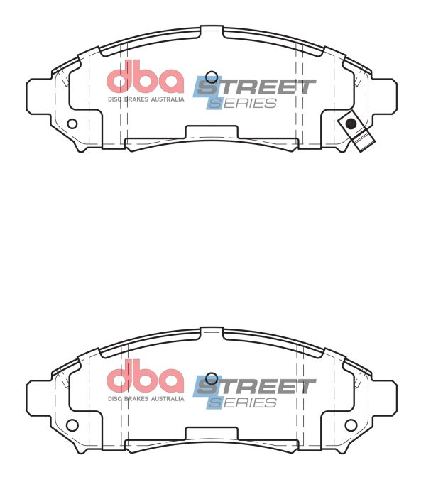DB1835SS.jpg DBA Street Series Ceramic Front Brake Pad Set 163.7 x 55.2 x 15.6mm for Nissan Leaf / Nissan Navara & More