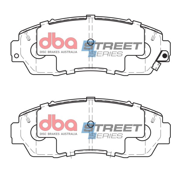 DBA Street Series Ceramic Front Brake Pad Set 154.8 x 58.5 x 17.6mm for Honda CR-V