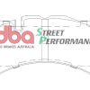 DBA Street Performance Front Brake Pad Set 164.6 x 81.4 x 15.4mm for Ford Territory / Lexus IS-F & More