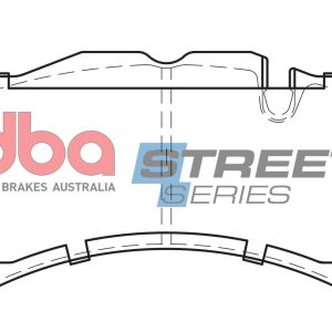 DBA Street Series Ceramic Front Brake Pad Set 164.6 x 81.4 x 15.1mm for Ford Territory / Lexus IS-F & More