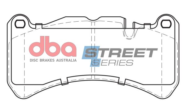 DBA Street Series Ceramic Front Brake Pad Set 164.6 x 81.4 x 15.1mm for Ford Territory / Lexus IS-F & More