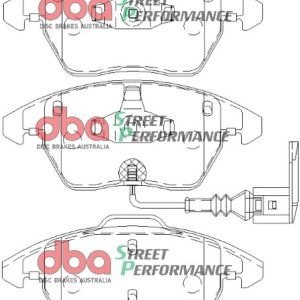 DBA Street Performance Front Brake Pad Set 155.2+156.5 x 66+71.5 x 19.3mm for Audi A1 8X / Audi A1 quattro 8X & More