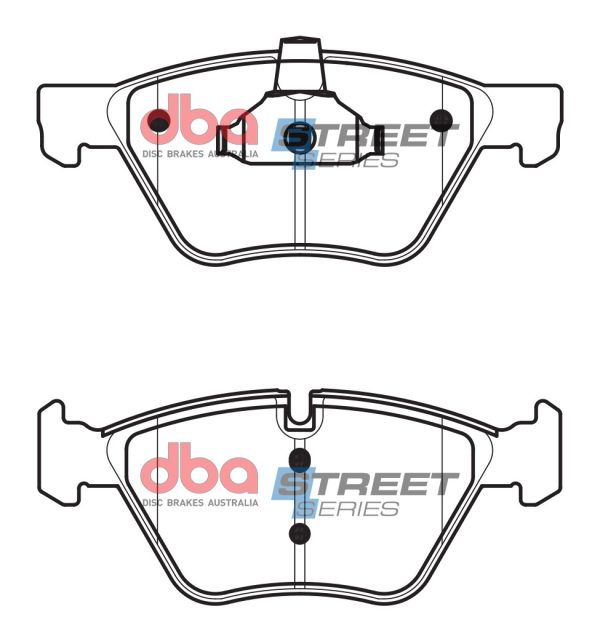 DBA Street Series Ceramic Front Brake Pad Set 155.3, 154.7 x 63.5, 63.5 x 18.8, 19.1mm for BMW 3 Series (E90) 316 / BMW 3 Series (E90) 318 & More