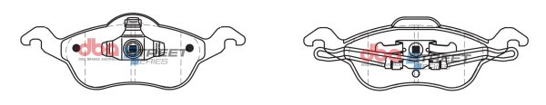 DBA Street Series Ceramic Front Brake Pad Set for Ford Focus (Mk1) / Ford Focus 2