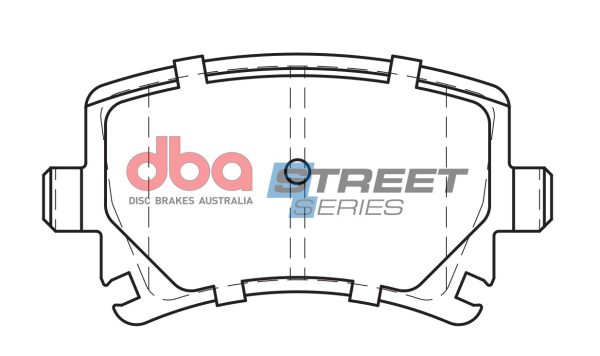 DBA Street Series Ceramic Rear Brake Pad Set 105.4 x 55.8 x 15.7mm for Audi A3 8P / Audi A3 Cabriolet 8P & More