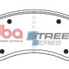DBA Street Series Semi-Metallic Front Brake Pad Set 164.8 x 66.6 x 17.4mm for Ford Tourneo / Ford Transit / Volkswagen Amarok
