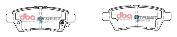 DBA Street Series Ceramic Rear Brake Pad Set for Nissan Pathfinder