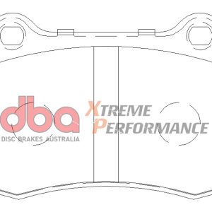 DBA Xtreme Performance Front or Rear Brake Pad Set 109.7 x 69.1 x 14.8mm for Aston Martin DB7 / Cadillac STS & More