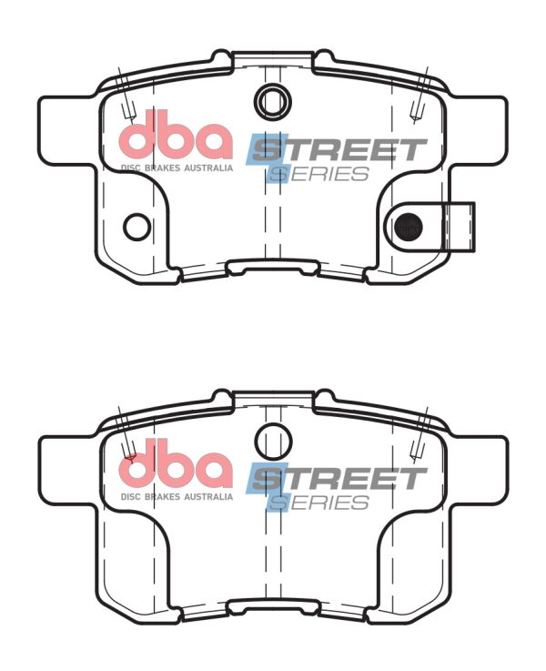 DBA Street Series Ceramic Rear Brake Pad Set for Honda Accord