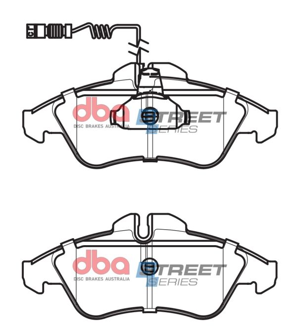 DBA Street Series Semi-Metallic Front Brake Pad Set 156.5 x 64.6 x 19.1mm for Mercedes Sprinter / Mercedes V-Class V200 & More