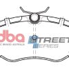 DBA Street Series Semi-Metallic Front Brake Pad Set 145.0 x 62.1 x 16.7mm for Nissan Primastar / Opel Vivaro & More