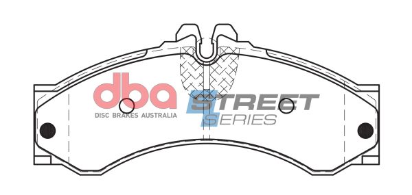 DBA Street Series Semi-Metallic Front or Rear Brake Pad Set 164.5 x 72.0 x 18.8mm for Mercedes Sprinter / Volkswagen LT