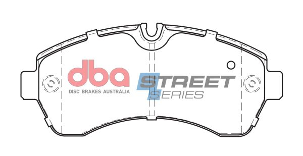 DBA Street Series Semi-Metallic Front Brake Pad Set 169.2 x 73.1 x 19.8mm for Mercedes Sprinter / Volkswagen Crafter 50