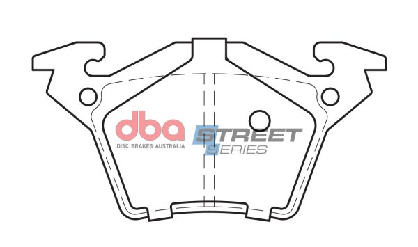 DBA Street Series Semi-Metallic Rear Brake Pad Set 104.9 x 52.6 x 17.3mm for Mercedes V-Class V200 / Mercedes V-Class V220 TD & More