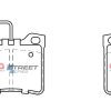 DB1988SS.jpg DBA Street Series Semi-Metallic Rear Brake Pad Set 63.8 x 57.6 x 15.8mm for Mercedes V-Class V200 / Mercedes V-Class V220 TD & More