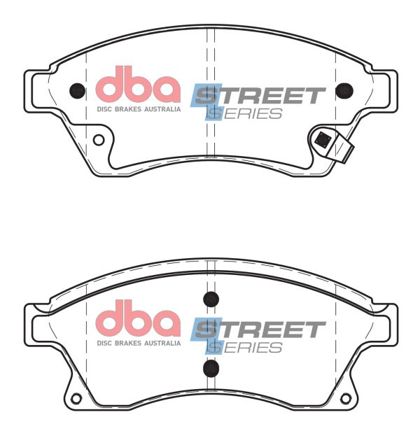 DBA Street Series Ceramic Front Brake Pad Set 148.0 x 60.3 x 17.5mm for Chevrolet Aveo / Chevrolet Cruze (J300) & More