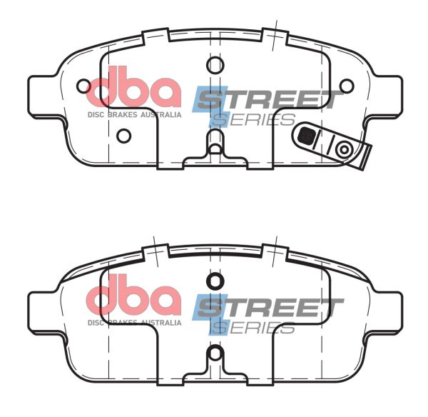 DB1990SS.jpg DBA Street Series Ceramic Rear Brake Pad Set 116.5 x 42.6 x 15.6mm for Chevrolet Cruze (J300) / Chevrolet Orlando & More