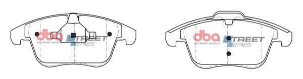 DB1998SS.jpg DBA Street Series Ceramic Front Brake Pad Set 155.3, 156.4 x 66.7, 72.0 x 18.8, 17.8mm for Ford Galaxy (Mk2) / Ford Mondeo Estate (Mk4) & More