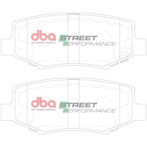 DBA Street Performance Rear Brake Pad Set 116.5 x 45.5 x 15.9mm for Dodge Nitro / Jeep Cherokee / Jeep Wrangler