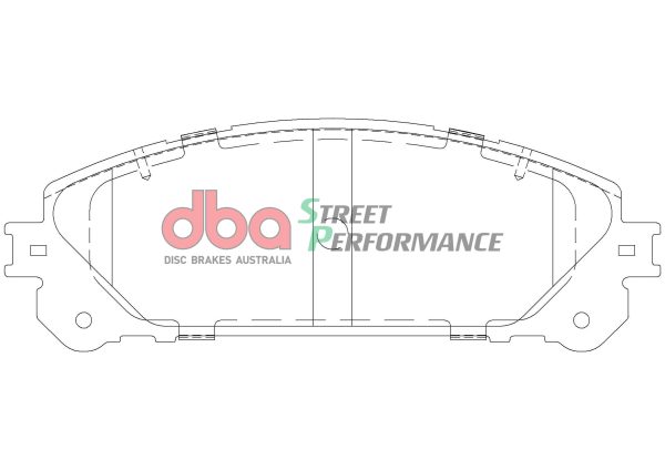 DBA Street Performance Front Brake Pad Set 166.7 x 59.3 x 17.4mm for Lexus ES300h / Lexus NX200 & More