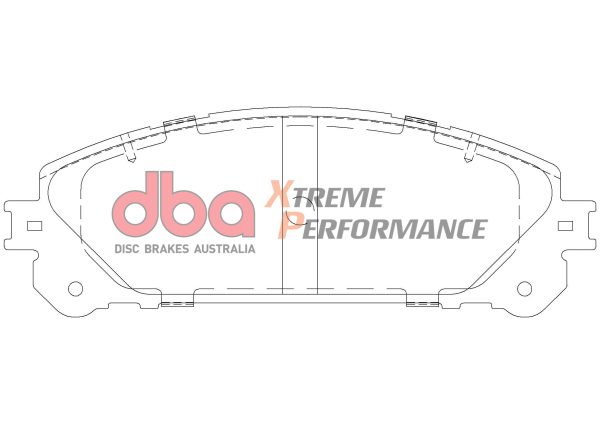 DBA Xtreme Performance Front Brake Pad Set 166.7 x 59.3 x 17.4mm for Lexus ES300h / Lexus NX200 & More