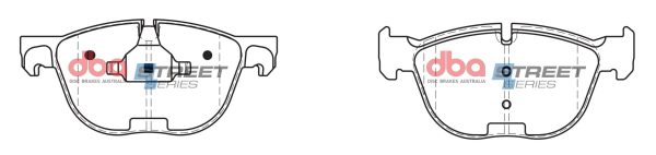 DBA Street Series Ceramic Front Brake Pad Set 171.2, 170.2 x 76.9, 76.9 x 18.1, 18.6mm for BMW X4 (F26) / BMW X5 (E70) & More
