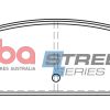 DBA Street Series Ceramic Front Brake Pad Set 183.4 x 54.9 x 17.0mm for Chrysler 300C / Dodge Challenger & More