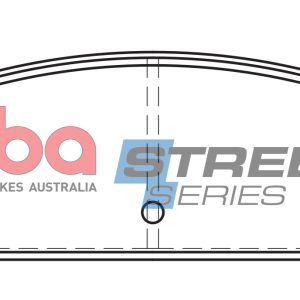 DBA Street Series Ceramic Front Brake Pad Set 183.4 x 54.9 x 17.0mm for Chrysler 300C / Dodge Challenger & More
