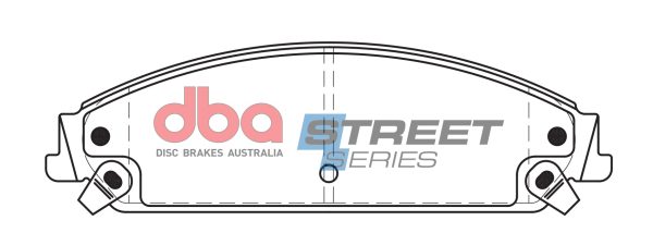 DBA Street Series Ceramic Front Brake Pad Set 183.4 x 54.9 x 17.0mm for Chrysler 300C / Dodge Challenger & More