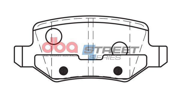 DB2020SS.jpg DBA Street Series Ceramic Rear Brake Pad Set 95.5 x 41.4 x 13.4mm for Mercedes A-Class (W168) A160L / Mercedes A-Class (W168) A170D & More